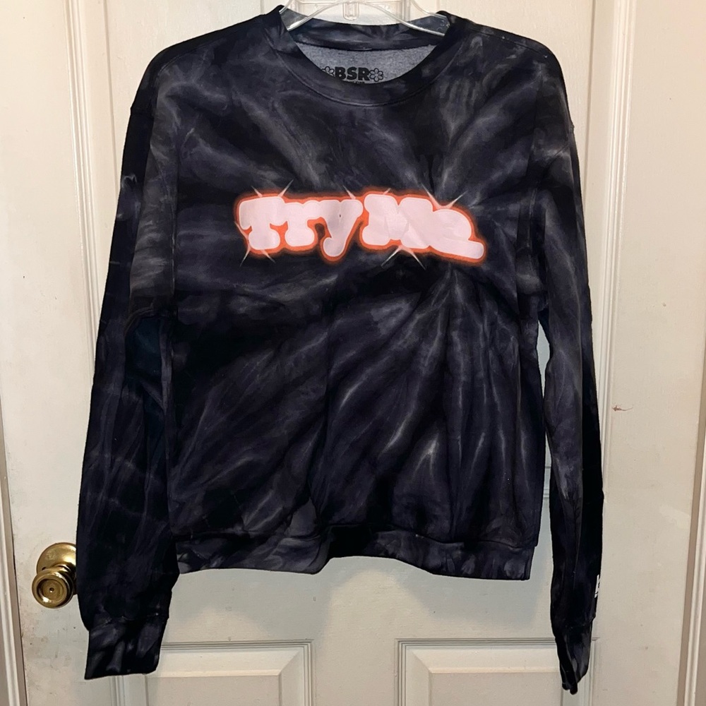 BSR by SAMII RYAN Women’s Long Sleeve Tie Dye Try Me Sweatshirt. Sz M.